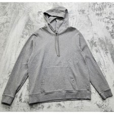 Gap Hoodie Mens XXL Gray Waffle Knit Pullover Kangaroo Pocket Causal Thermal