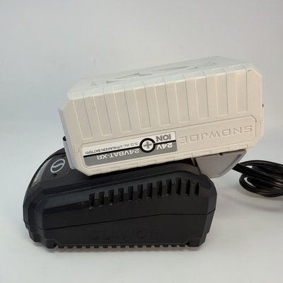 #ad Sun Joe Snow Joe 24VBAT XR 5.0 Ah Lithium ION Battery With Charger Tested $54.87