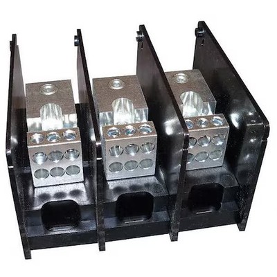 Mersen Mpdb67563 Power Distribution Block,  Open,  3 Pole,  175 A Copper,  1,