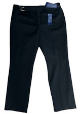 Chaps Pants Slimming Fit Dress Slacks Stretch Black Women 16 Petite NWT Career