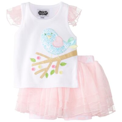 Mud Pie Lil' Chick Girl's Spring Skirt Set NWT Please read Discription