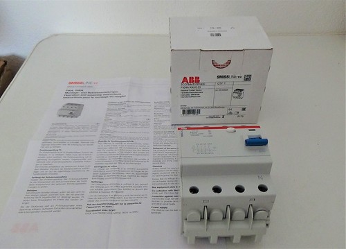 ABB Fehlerstrom-Schutzschalter, FI-Schutzschalter, RCD, F404A-K40/0,03 vierpolig