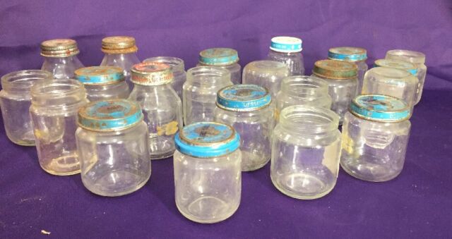 Vintage Baby Food Jars 4 oz Empty Gerber Heinz Formula ...