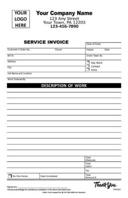 Custom Forms /Service Invoice/Sales Receipt/Estimate/Quote TMG162