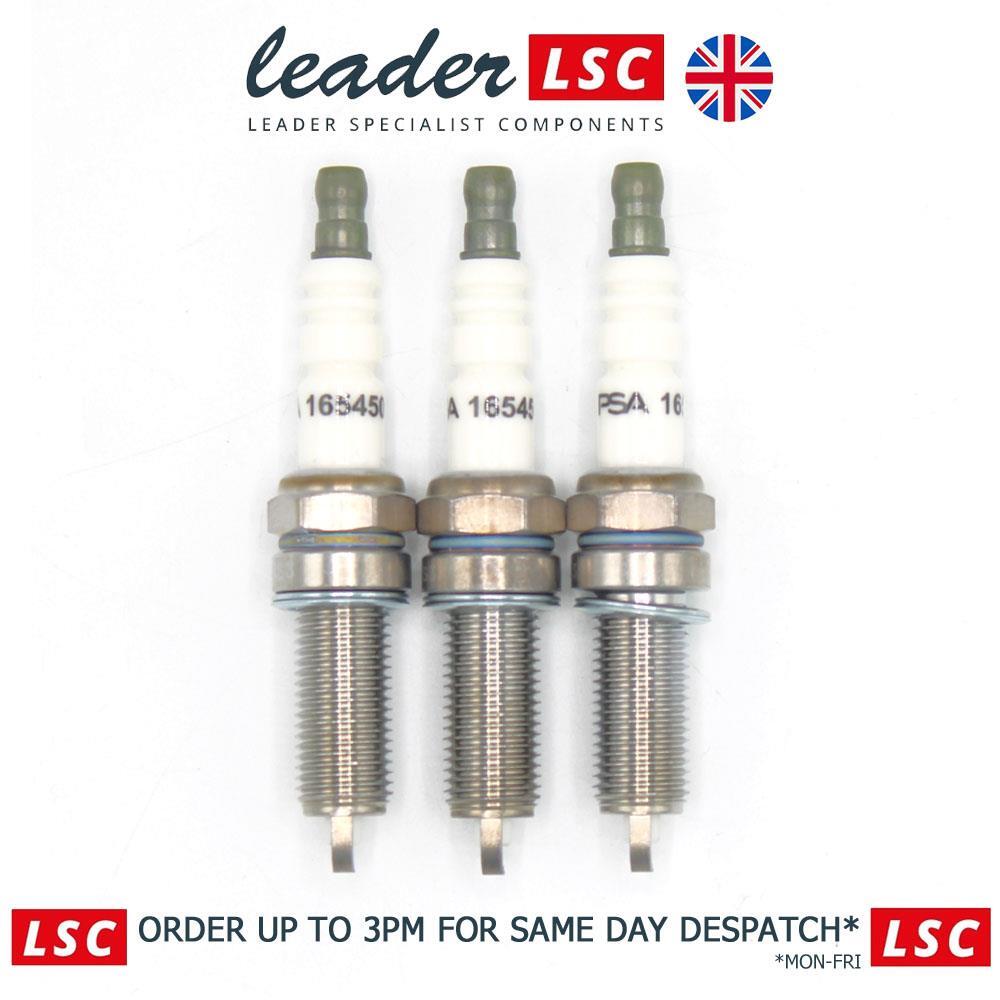 Set of 3 Spark Plugs Citroen DS3 2013 to 2018 1654509380 GENUINE OEM NEW 1.2