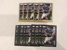 Lot (15) D'VONTE PRICE 2022 Sage Low Series Football ARTISTRY 5 Gold 10 Base