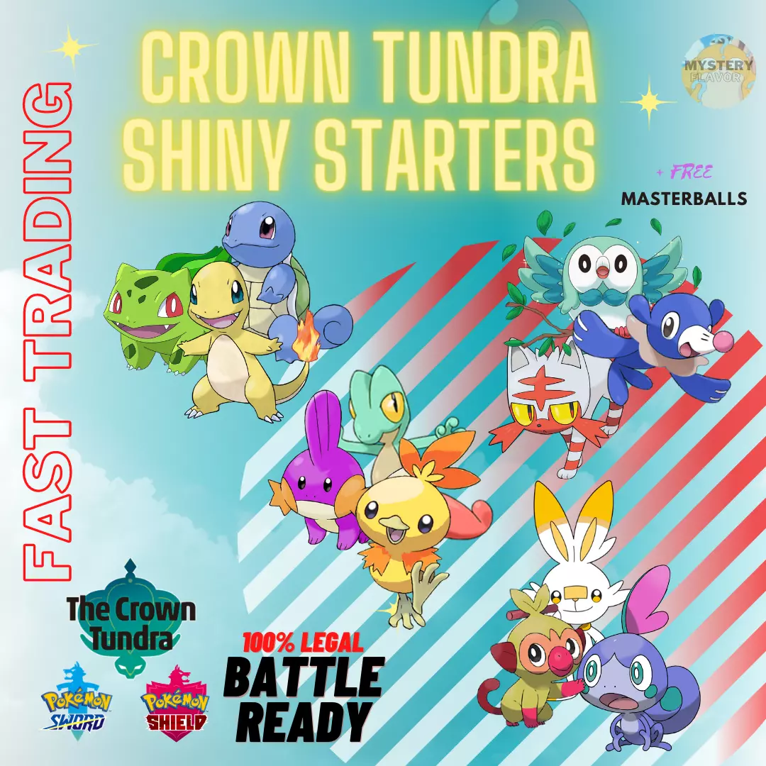 Pokemon Sword&shield // Shiny 6IV STARTERS BUNDLE 6 (Instant Download) 