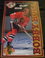 BOBBY HULL CHICAGO BLACKHAWKS (died 2023) SIGNED OTTAWA 67s PROMO POSTER 2005