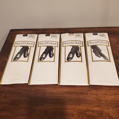 Lot Of 4 Danskin Round the Clock Opaque Knee Highs Snow Prints Tundra Stripes 