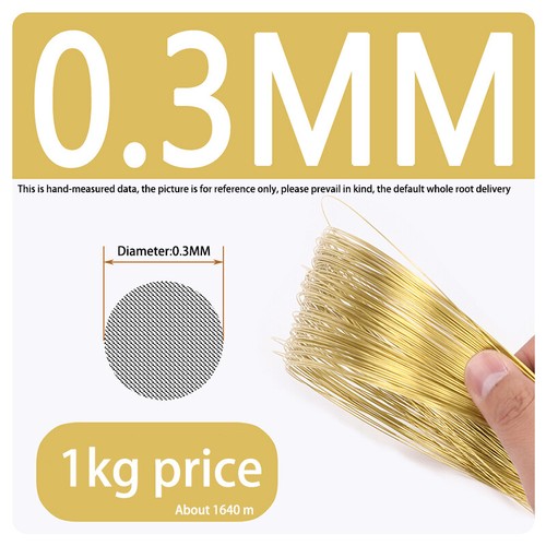 Solid Brass Round Wire (Bare Wire) 0.3mm~5mm Beaded Wire Crafts Wire & Cable - Picture 6 of 15