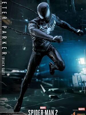 New Hot Toys VGM56 MARVEL'S SPIDER-MAN 2 1/6 PETER PARKER BLACK