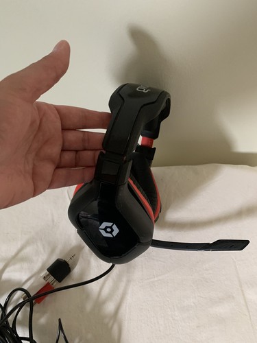 Genuine Gioteck HC3 Black & Red Wired Gaming Headset Headphones Tested Working - Picture 4 of 13