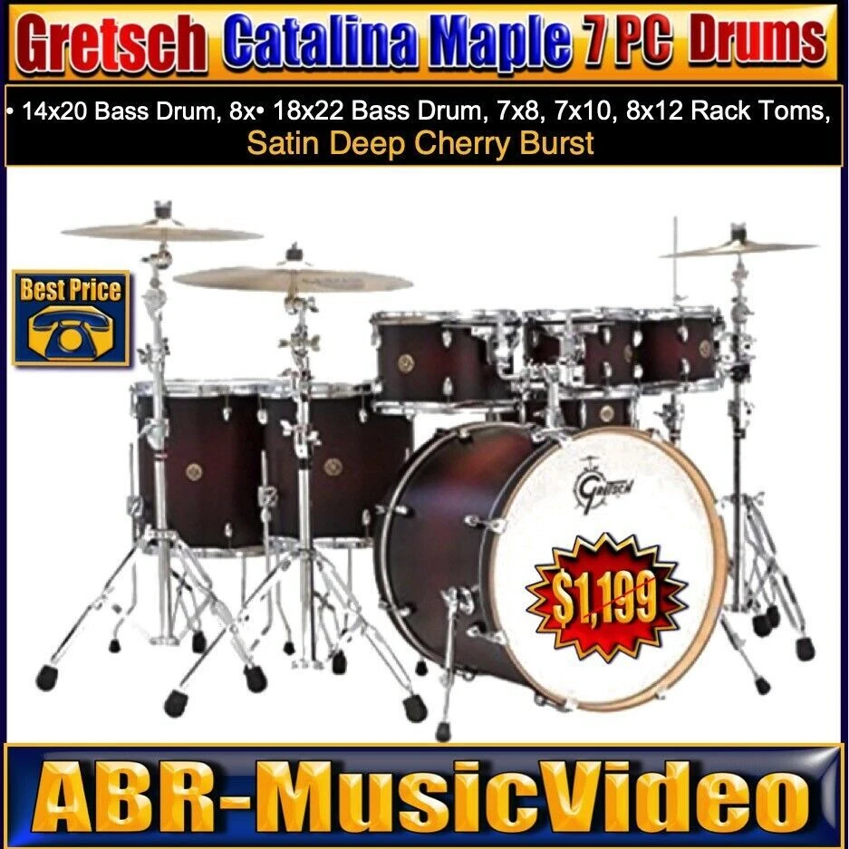 Gretsch catalina maple 2024 7 piece used