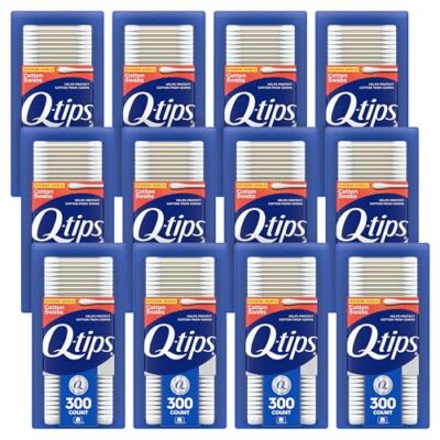 Q Tips Antimicrobial Cotton Swabs 300 Pack Versatile Home and Beauty Tool