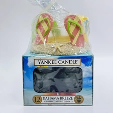 Yankee Candle Bahama Breeze Beach Flip Flops Tea Light Holder Gift Set