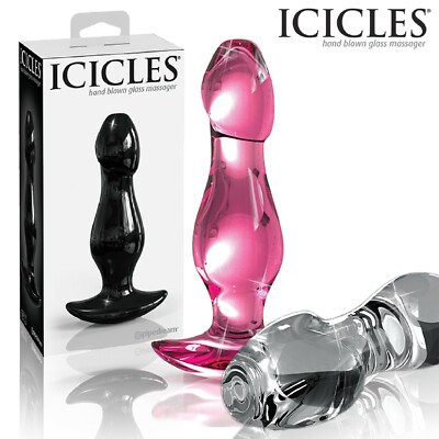 Icicles - No. 71 72 73 Anal Design Very Hard Luxury Glass Butt Plug Anale  Vetro