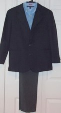 Boys size 12 4piece outfir; sport coat/blazer; shirt, 2 pair pants, khaki grey