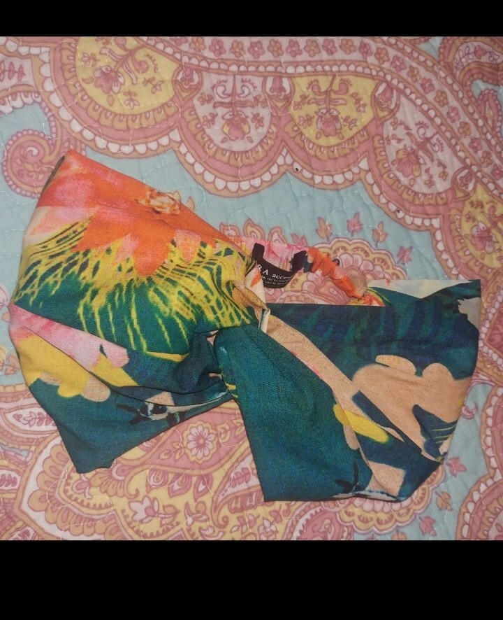 Zara Bird Tropical Floral Turban Wrap Headband Wrap Spring  display picture 1