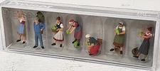 PREISER NEW #10608 HO 1/87 Scale Set of 7 Vineyard Grape Harvest Workers
