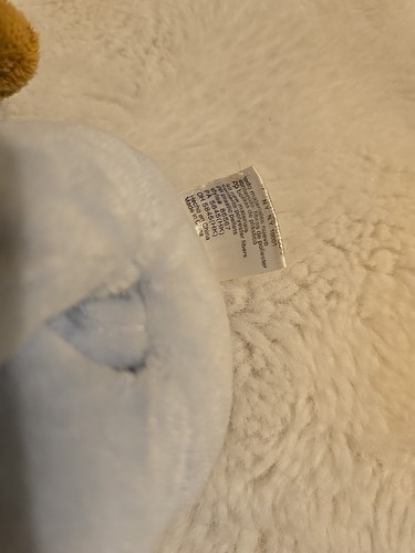 Carters Child of Mine Plush Teddy Bear Rattle Bear Hugs Blue 8" Toy Baby Kisses - Picture 7 of 11