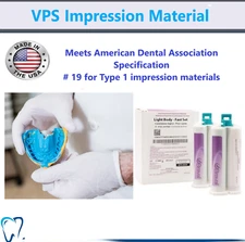 Dental VPS Heavy Body Regular Set 4/Bx, Vinyl Polysiloxane Impression Material