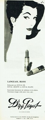 Advertising 119 1959 Makeup Dr N.G Payot Lipstick René Gruau