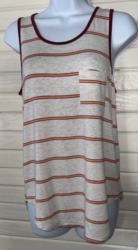 MIX by 41 Hawthorn Stitch Fix Sz SMALL Egan One Pocket Knit Top Tank Stripe EUC