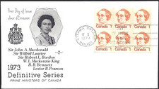 🍁Canada   #586    SIR JOHN A MACDONALD     Fine New   1973  Rosecraft Cover
