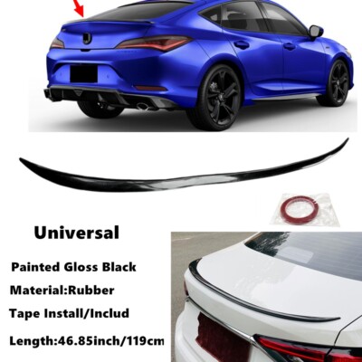 46.85'' Fit For Acura Integra 2023 Rear Tail Trunk Lip Spoiler Wing Black Trim
