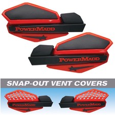 Powermadd Red/Black Star Snowmobile Handguard...