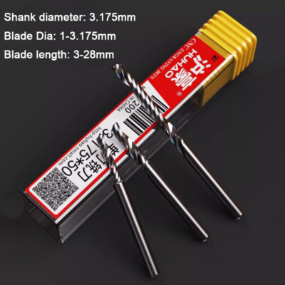 3.175mm Shank Single Edge Spiral Milling Cutter CNC Engraving Machine Tools