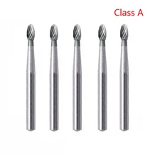 5Pcs Dental Tungsten Carbide Burs Trimming & Finishing Egg Football Bur FG 7404