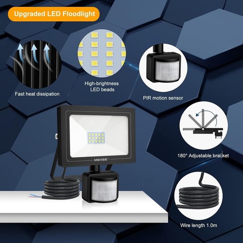 Ultra-Bright 1200 Lumen 15W Outdoor Motion Sensor Light - Waterproof Design Uk - Picture 5 of 9