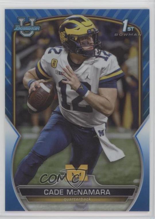 2022 Bowman University Chrome Blue Refractor /199 Cade McNamara #99