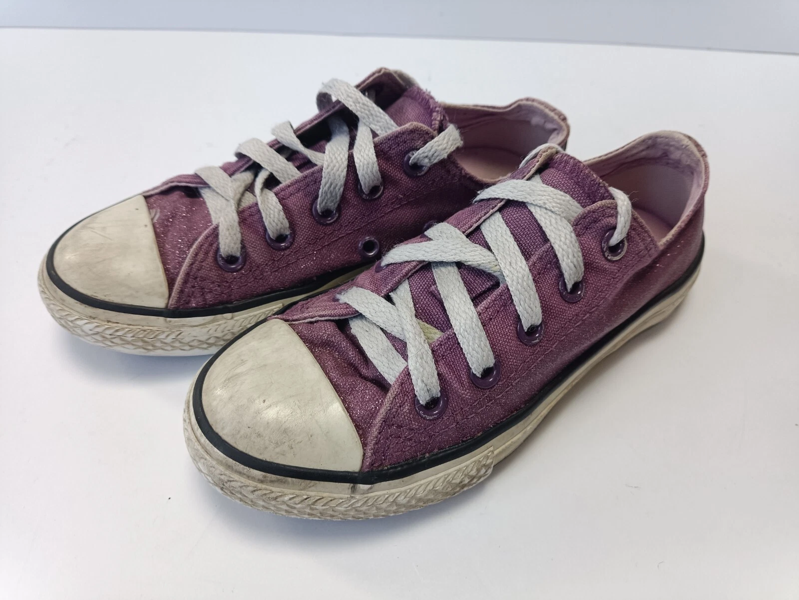 Converse Scarpe da Ginnastica Ragazze Viola Glitter UK 12.5 EU 31 Converse Scarpe Ragazze