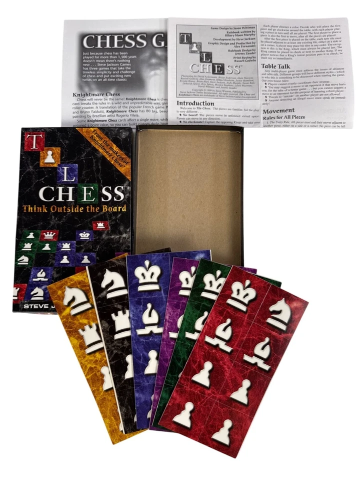 Steve Jackson Games Tile Chess Think Outside the Board Unpunched Open Box - Image 3 of 3