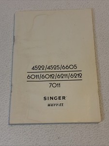 Singer 4522-4525-6011-6012-6211-6212-6605-7011 Sewing Owners Manual