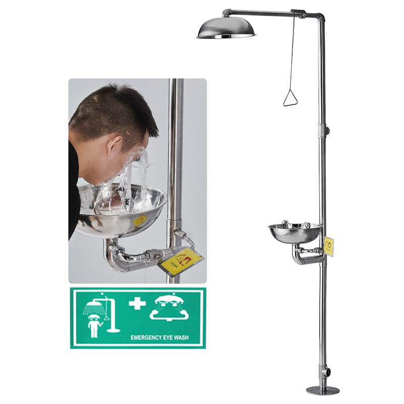 Emergency Eyewash Station Combination Eye Wash Station and Shower System Safe