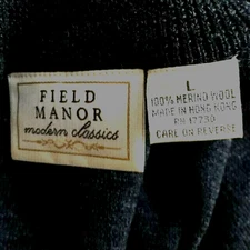 SUMMER SALE 5* EUC CONDITION Field Manor QUALITY 100% Merino Wool Charcoal Top L