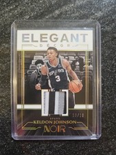 🔥2019-20 PANINI NOIR Keldon Johnson 10/10 Gold Spurs Jersey Tri Color Patch🔥