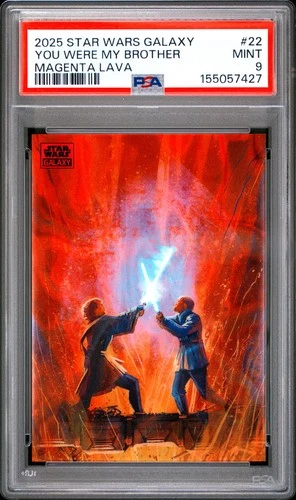 2025 TOPPS CHROME STAR WARS GALAXY MAGENTA LAVA YOU WERE MY BROTHER 24/250 PSA 9