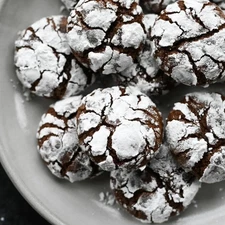 Fresh Homemade Chocolate Crinkle Cookies 32 Pcs 1.2–1.3 lb Made to Order
