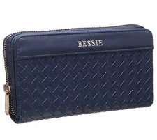 BESSIE LONDON Medium Sized Navy Blue Purse/ Wallet Combo, Ladies, New With Box