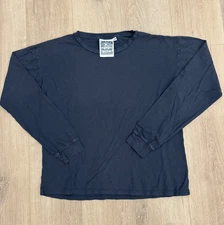 Jungmaven Shirt Adult XS Blue Long Sleeve Hemp Organic Cotton Crew Neck Tee