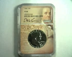 1960 FRANKLIN HALF DOLLAR NGC PF 68 RICK TOMASKA HAND SIGNED NICE ORIGINAL COIN