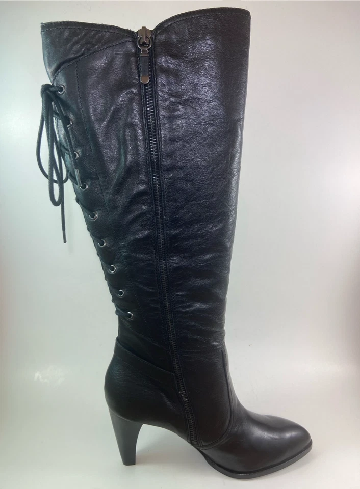 Botas de Moda Makowsky B Hasta la Pantorrilla y la Rodilla Superior de Cuero Negras 7.5M Nuevas en Caja  Foto 3 de 4
