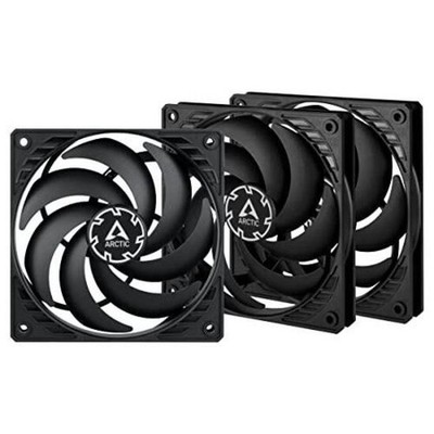 Arctic P12 Slim PWM PST Schwarz (3er-Pack) - 120mm