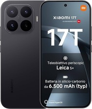Smartphone Cellulare Xiaomi 17T 5G 12/256GB Dual Sim 5G Display 6,59''Nero Black