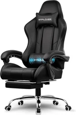 GTPLAYER Gaming Chair, Computer Chair 19.68D x 20.86W x 53.15H Inch, Black 