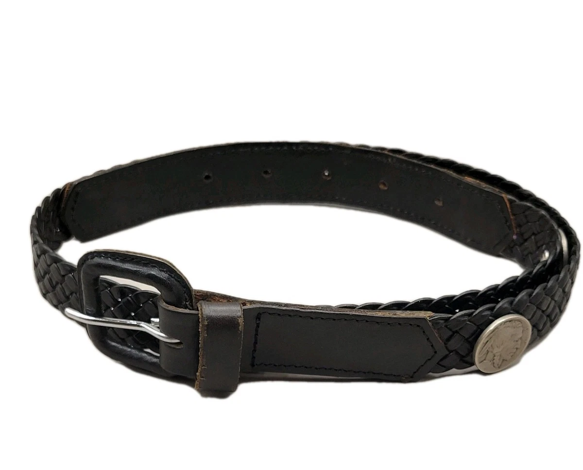 Vintage Braided Leather Buffalo Nickel Belt SMALL buffalo nickel belt products for sale | eBay main image 4